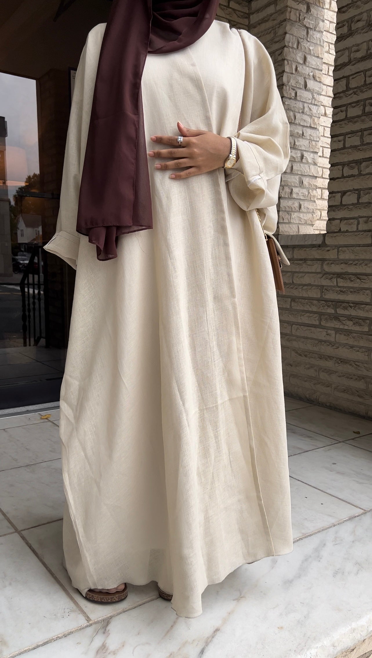 Linen Wrap Abaya